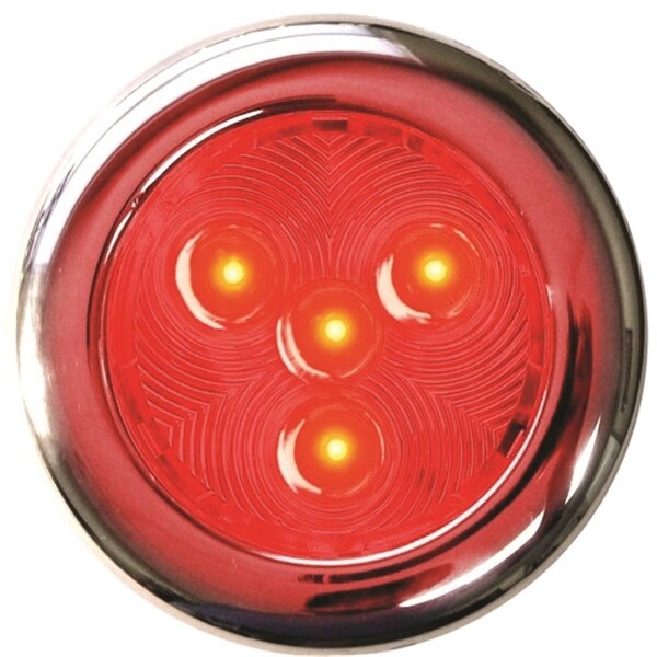 Strike3 LED-51897-DP 3 in. LED Puck Light - Stainless - Red ST3095636 - main